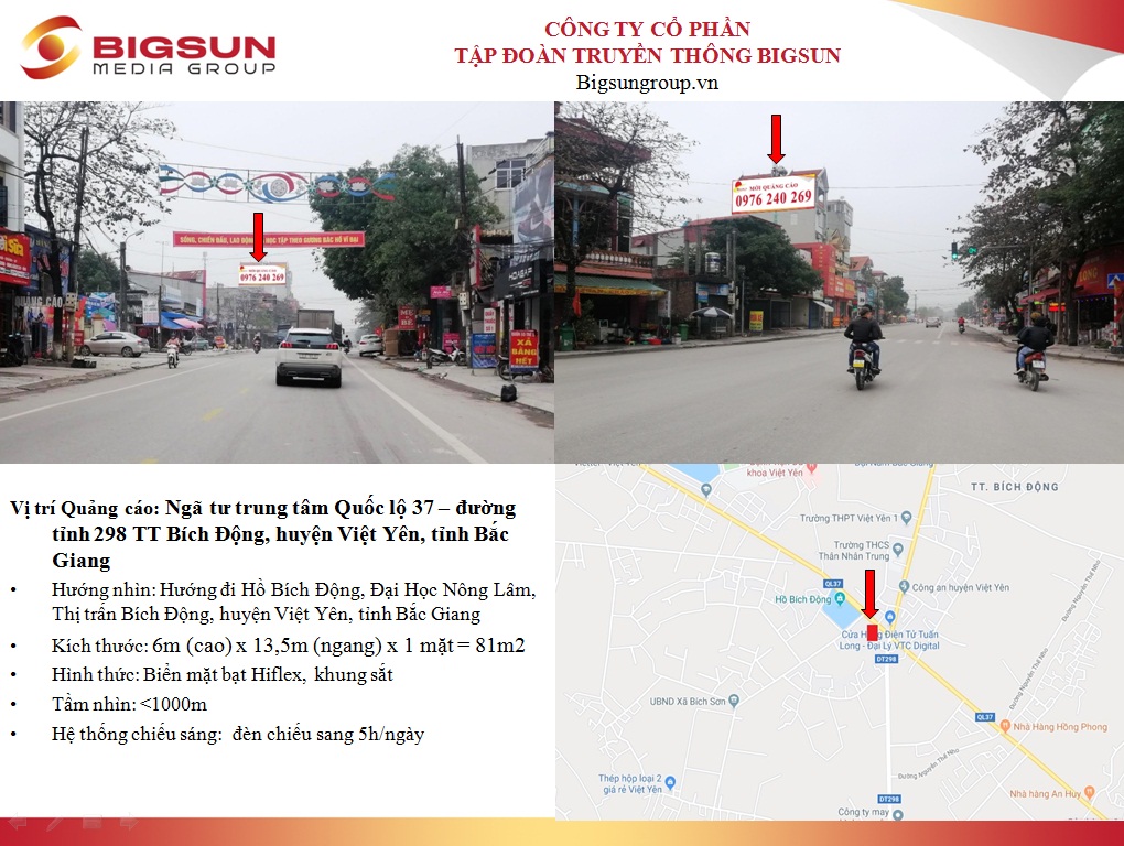Bắc Giang: Ngã tư trung tâm QL 37 – đường tỉnh 298 TT Bích Động,Việt Yên,Bắc Giang