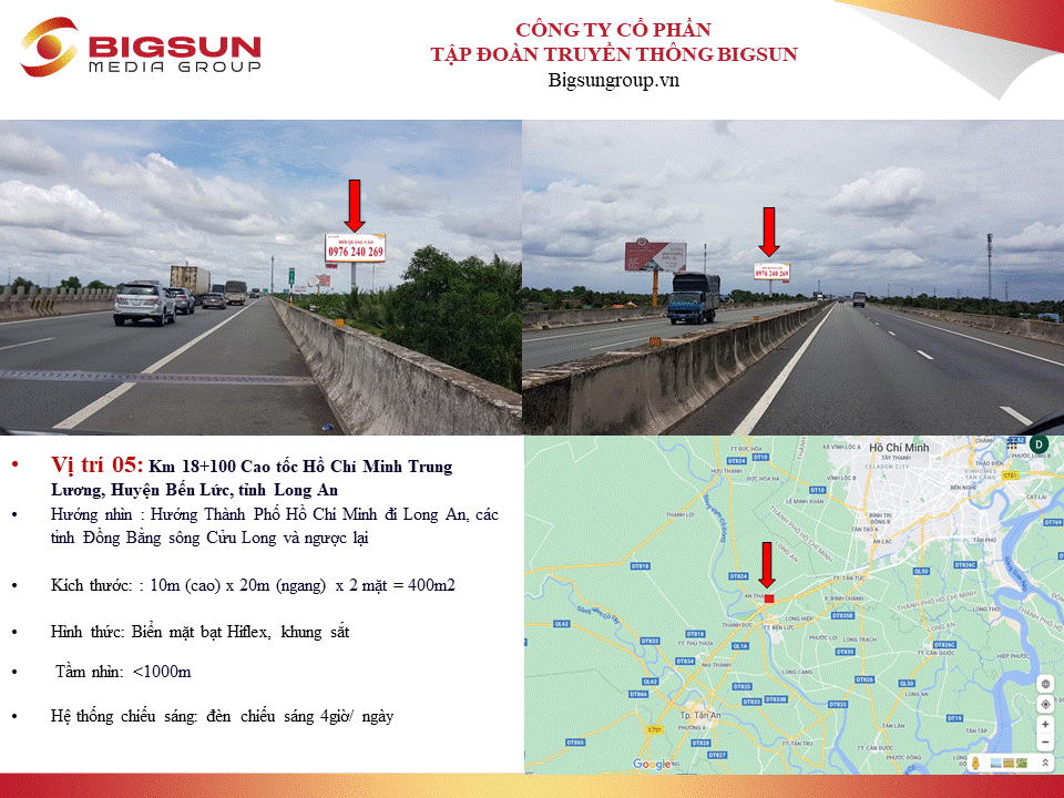 Km 18+100 Cao tốc Hồ Chí Minh Trung Lương, Huyện Bến Lức, tỉnh Long An