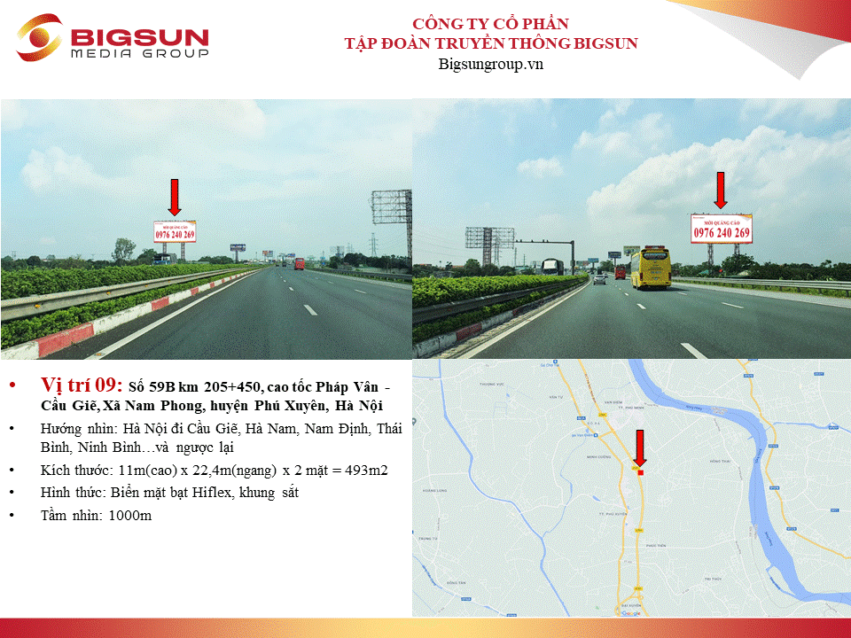 Số 59B km 205+450, cao tốc Pháp Vân - Cầu Giẽ, Xã Nam Phong, huyện Phú Xuyên, Hà Nội
