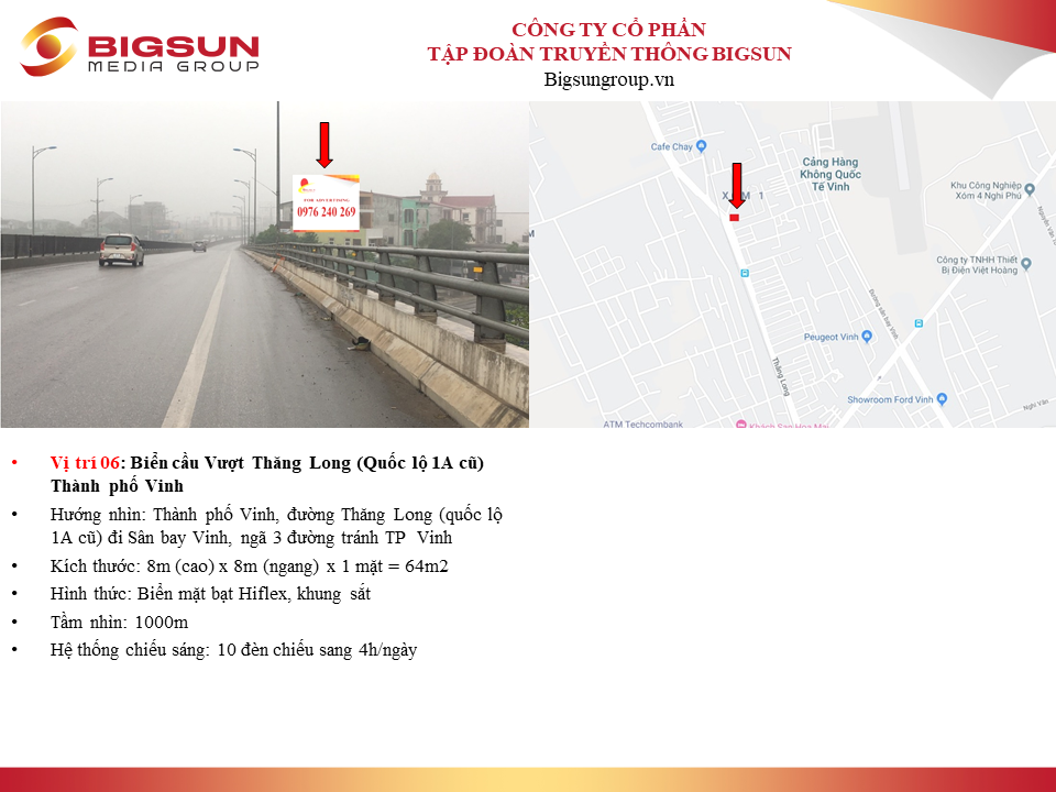 Nghệ An : Biển cầu Vượt Thăng Long (Quốc lộ 1A cũ) Thành phố Vinh