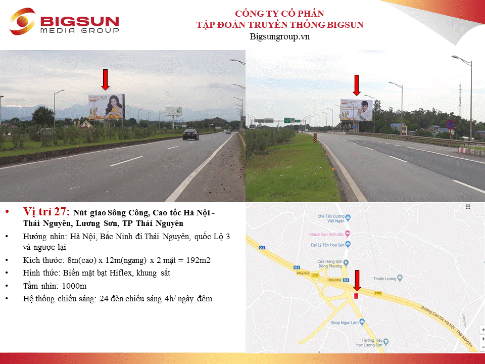 Nút giao Sông Công, Cao tốc Hà Nội - Thái Nguyên, Lương Sơn, TP Thái Nguyên