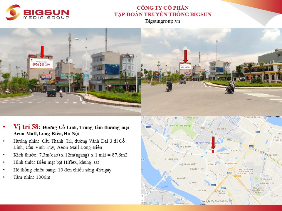 Đường Cổ Linh, Trung tâm thương mại Aeon Mall, Long Biên, Hà Nội
