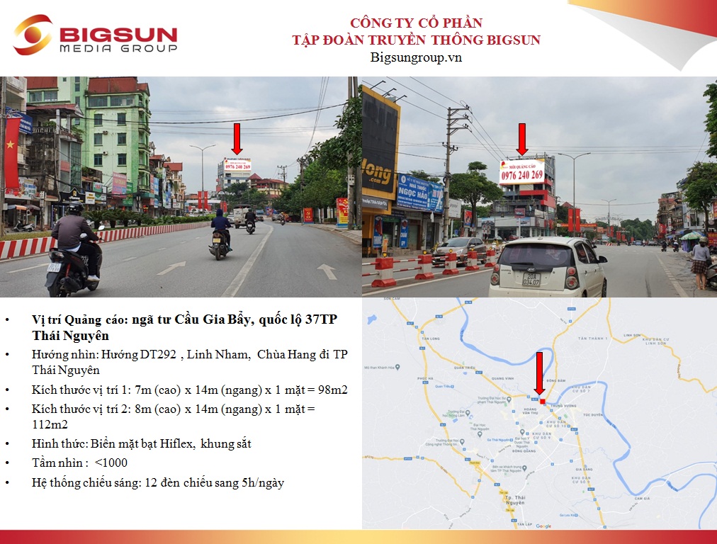 Thái Nguyên: ngã tư Cầu Gia Bẩy, quốc lộ 37TP Thái Nguyên