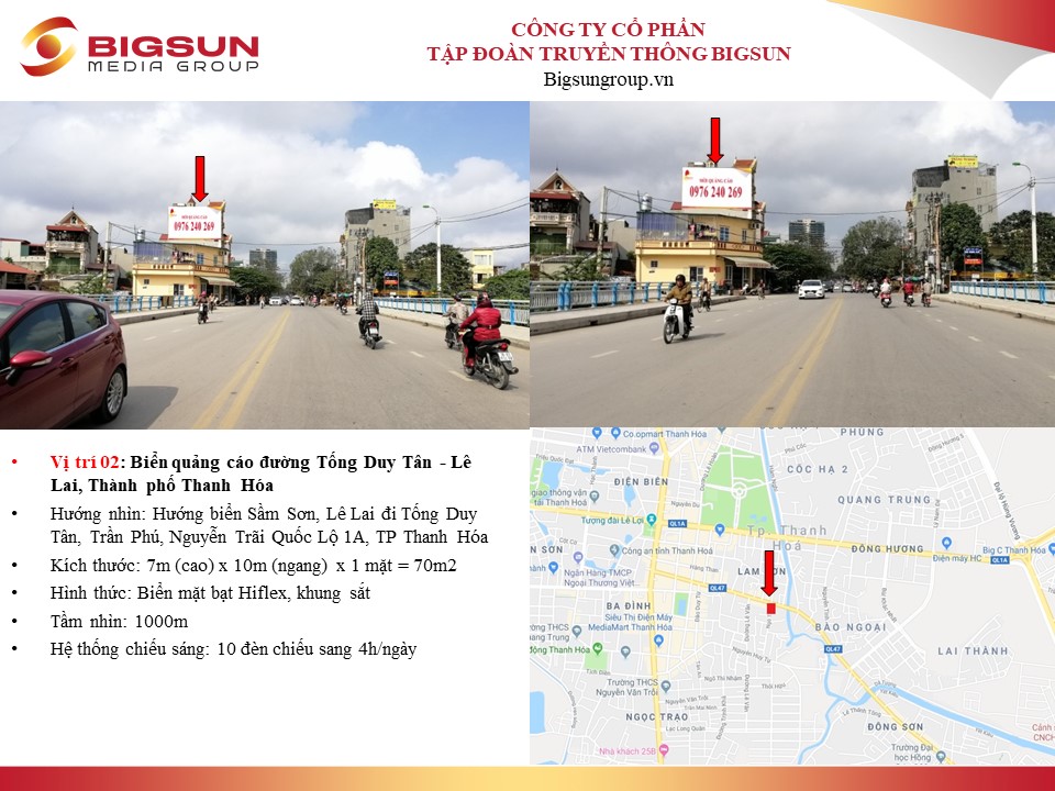 Thanh Hóa : Biển quảng cáo đường Tống Duy Tân - Lê Lai, Thành phố Thanh Hóa 
