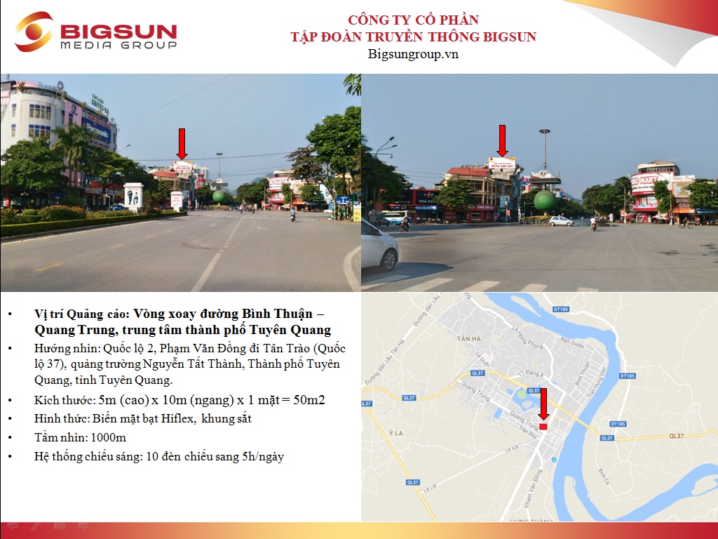 Tuyên Quang: Vòng xoay đường Bình Thuận – Quang Trung, trung tâm thành phố Tuyên Quang